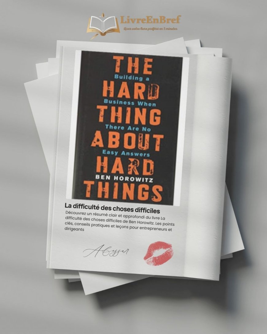 Résumé complet de La difficulté des choses difficiles - Ben Horowitz