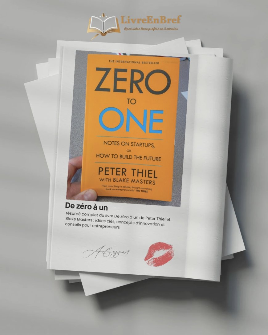 Résumé du livre De zéro à un de Peter Thiel : Les clés pour créer une startup innovante