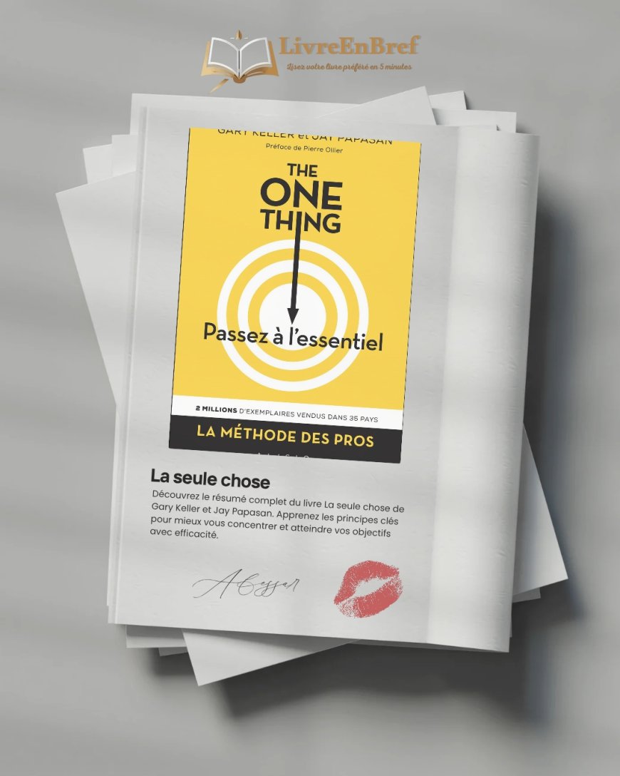 Résumé du livre La seule chose : Clés pour une productivité maximale