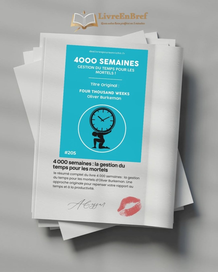 Résumé de « 4 000 semaines : la gestion du temps pour les mortels » de Oliver Burkeman